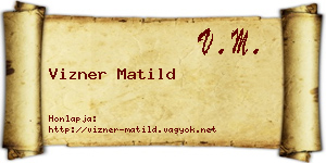 Vizner Matild névjegykártya